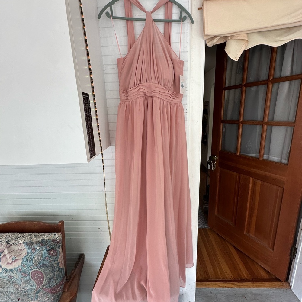 Kiko Dress - Chiffon in Dusty Rose - Picture 7 of 8